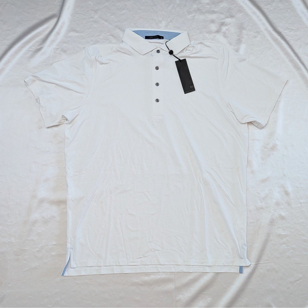 New Greyson Men's Cayuse Polo Arctic White Activewear XL